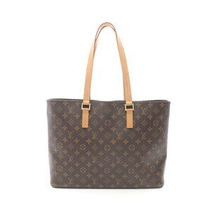 Louis Vuitton Luco Tote Bag canvas leather Monogram Brown
